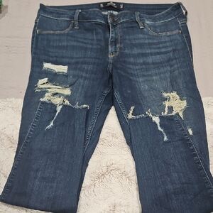 Distressed Blue Jeans